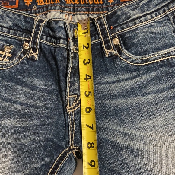 Rock Revival DENISA Straight Leg Denim Jeans SZ 29 NEW THICK WHITE STITCHING